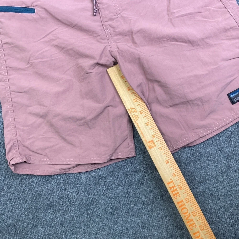 Patagonia Mens Scallop Hem Board Shorts Pink Navy Blue 28 STY86623 SP23